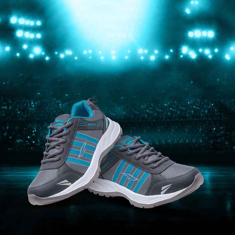 Asian Men's Lace up Sports Shoes | WONDER-21 | Grey | UK 6 Asian Men's Lace up Sports Shoes | WONDER-21 | Grey | UK 6