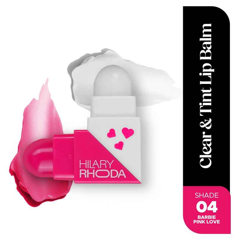 Hilary Rhoda Clear & Tint Lip Balm | Infused with Aloe Vera & Shea Butter | Pink Love - Shade 04