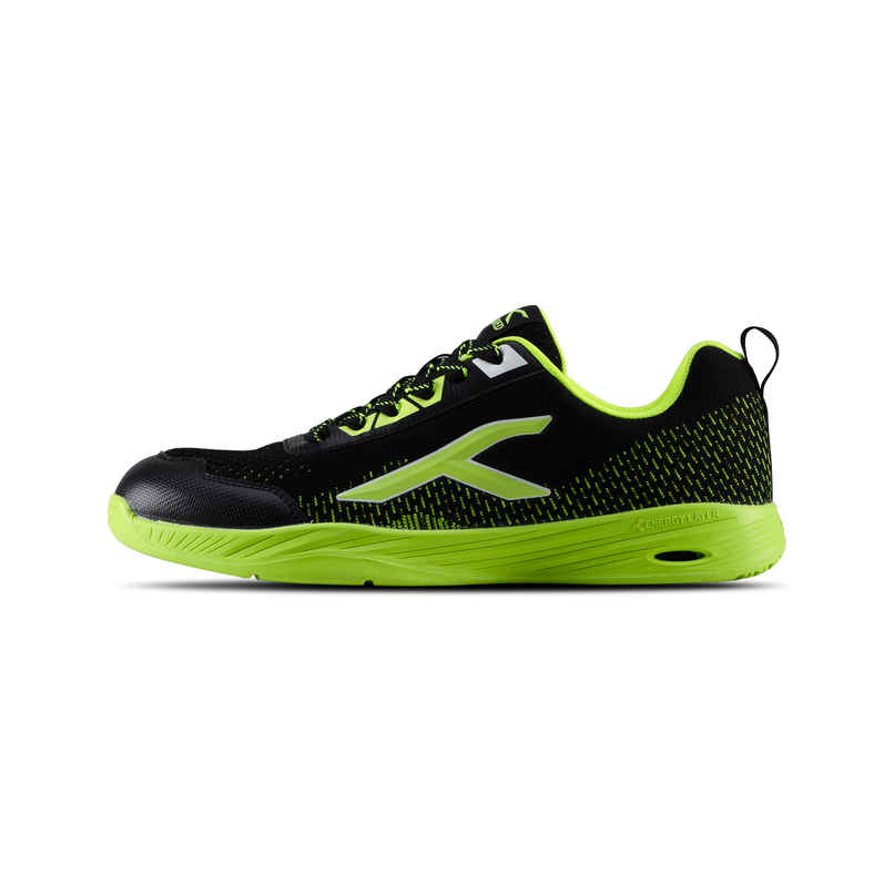 Hundred Unisex Court Flyer Non Marking Court Shoes | Black & Lime - UK 10 Hundred Unisex Court Flyer Non Marking Court Shoes | Black & Lime - UK 10