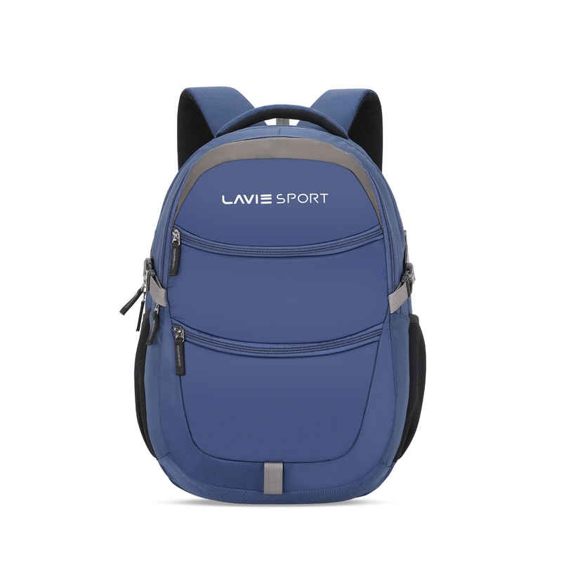 Lavie Sport Unisex Solid Polyester Padded Grab Handle Laptop Backpack | Navy | M (31 x 20 x 46 cm)