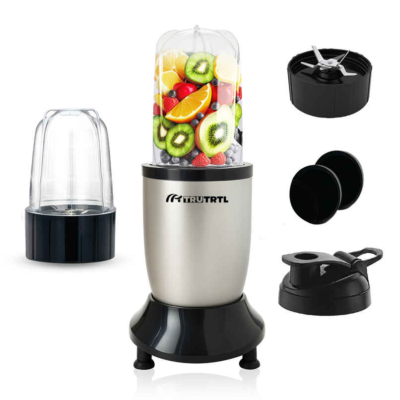 truTRTL Nutri Insta Mixer Grinder | Smoothie Maker, Masala & Chutney Grinder, 2 Jars with Sipper Cap
