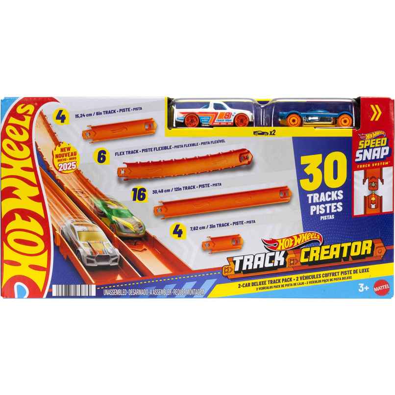 Hot Wheels Track Creator Deluxe Track Pack with Cars