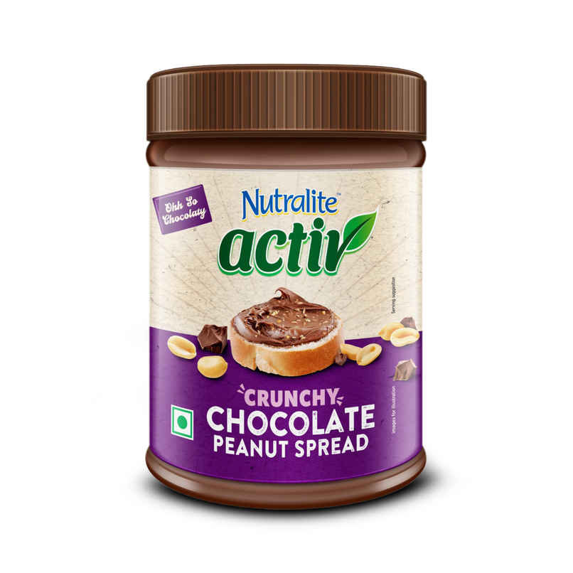 Nutralite Activ Peanut Butter Plant based protein source Chocolate Crunchy