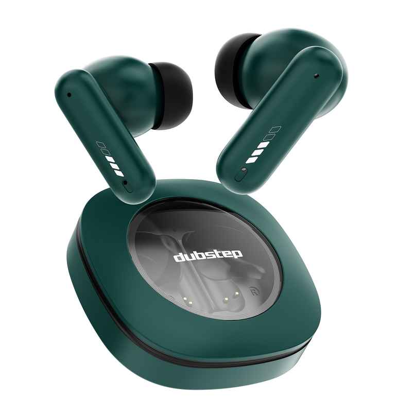 Dubstep Buzz X7 With 56 Hrs Playtime ENC TWS Earbuds | Green Dubstep Buzz X7 With 56 Hrs Playtime ENC TWS Earbuds | Green