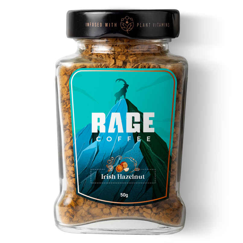 Rage Coffee Irish Hazelnut - Premium Arabica Instant Coffee