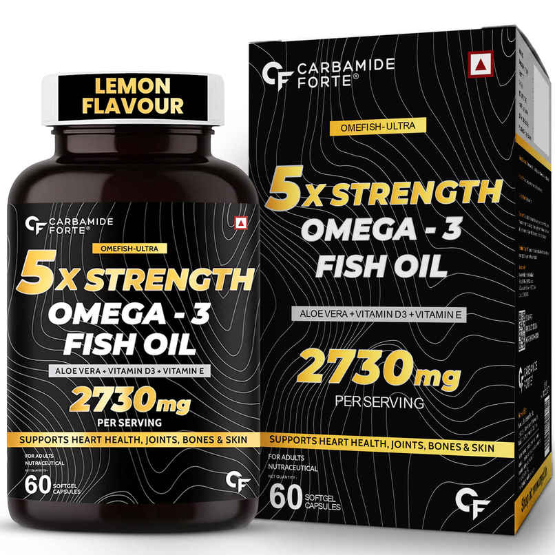 Carbamide Forte 5X Strength Omega 3 Fish Oil Capsules 2730mg | Omega 3 Supplement | 60 Capsules Carbamide Forte 5X Strength Omega 3 Fish Oil Capsules 2730mg | Omega 3 Supplement | 60 Capsules
