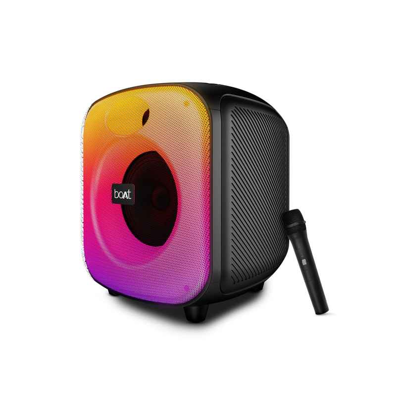 boAt PartyPal 65 Pro, 42W Signature Sound, Karaoke Mic, 8H Battery, Bluetooth Speaker |Premium Black boAt PartyPal 65 Pro, 42W Signature Sound, Karaoke Mic, 8H Battery, Bluetooth Speaker |Premium Black