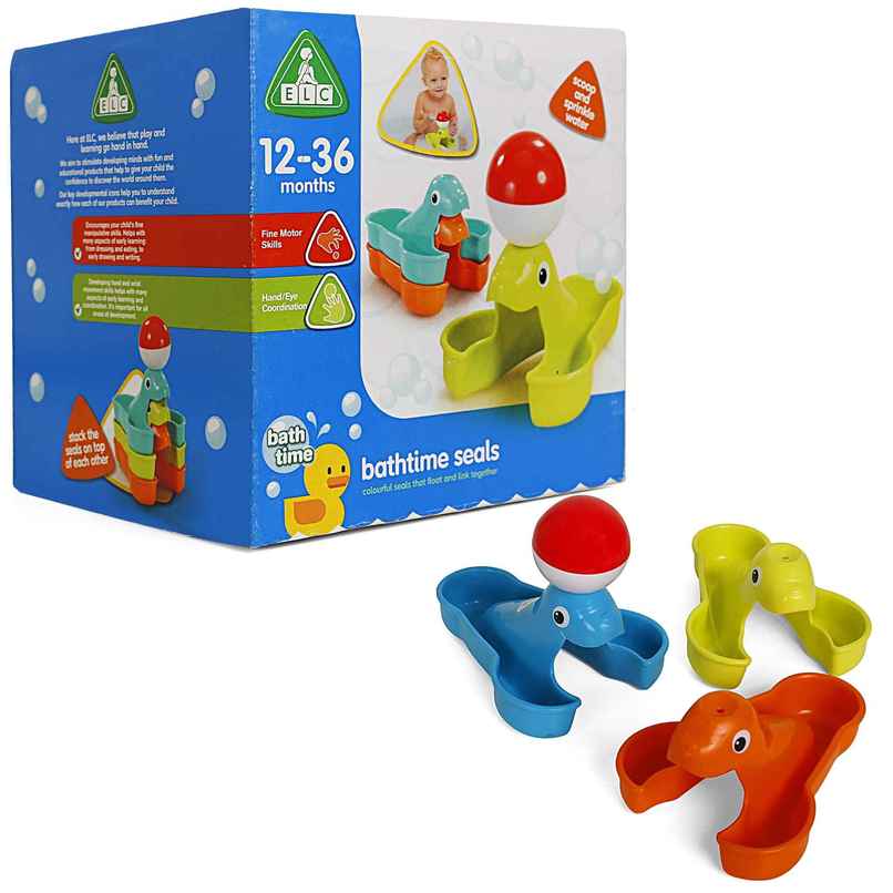 Hamleys ELC Bathtime Stacking Seals Multicolour 12M+ Hamleys ELC Bathtime Stacking Seals Multicolour 12M+