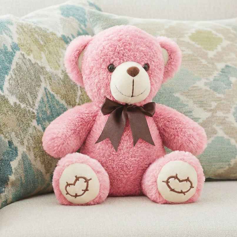 Kidology Cute Pink Teddy Plush Stuffed Toys | 20 cm | Color and design may vary