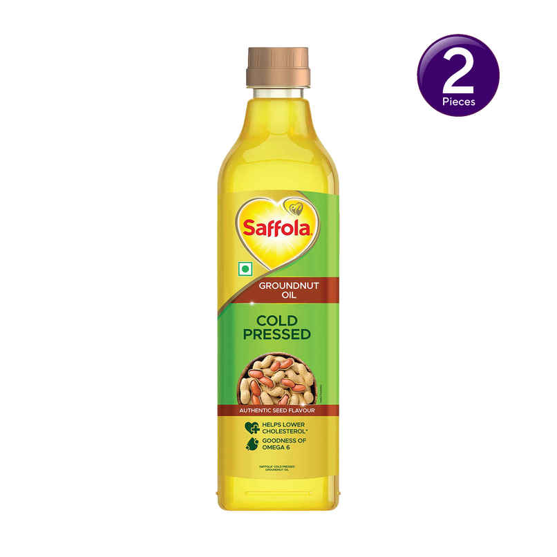 Saffola Groundnut (Peanut) Cold Pressed Oil | Cold Pressed Groundnut Oil | Helps Lower Cholesterol Combo Saffola Groundnut (Peanut) Cold Pressed Oil | Cold Pressed Groundnut Oil | Helps Lower Cholesterol Combo