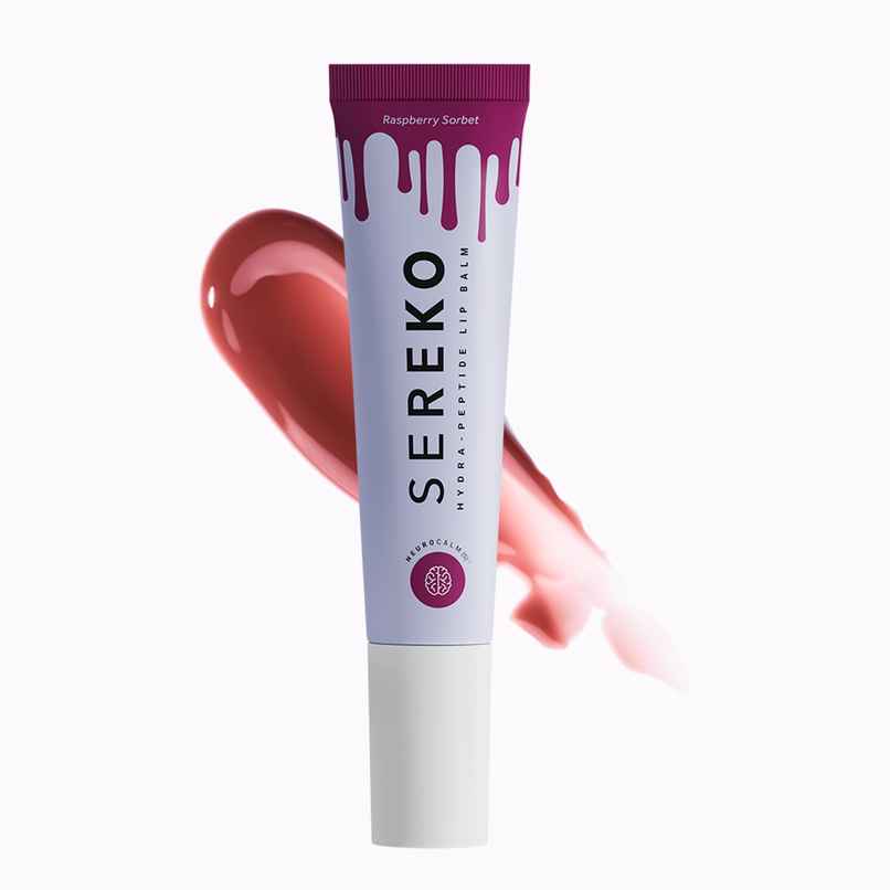 SEREKO Hydra-Peptide Barrier Repair Lip Balm | Glossy Lips with Raspberry Sorbet - Tinted