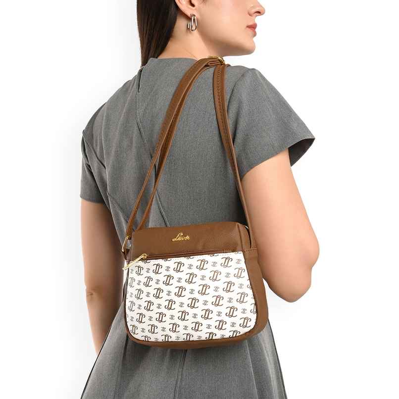 Lavie Women's Mono Ll Farah Crossbody Sling Bag | Ladies Purse Handbag | Off White