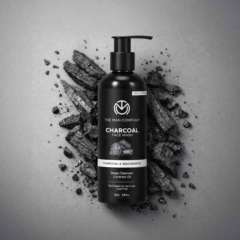 The Man Company Charcoal Face Wash with Niacinamide | Deep Cleanse & Oil Control