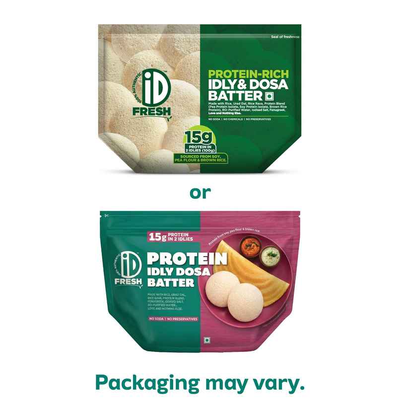iD Fresh Protein-Rich | 75g Protein | Idly & Dosa Batter iD Fresh Protein-Rich | 75g Protein | Idly & Dosa Batter