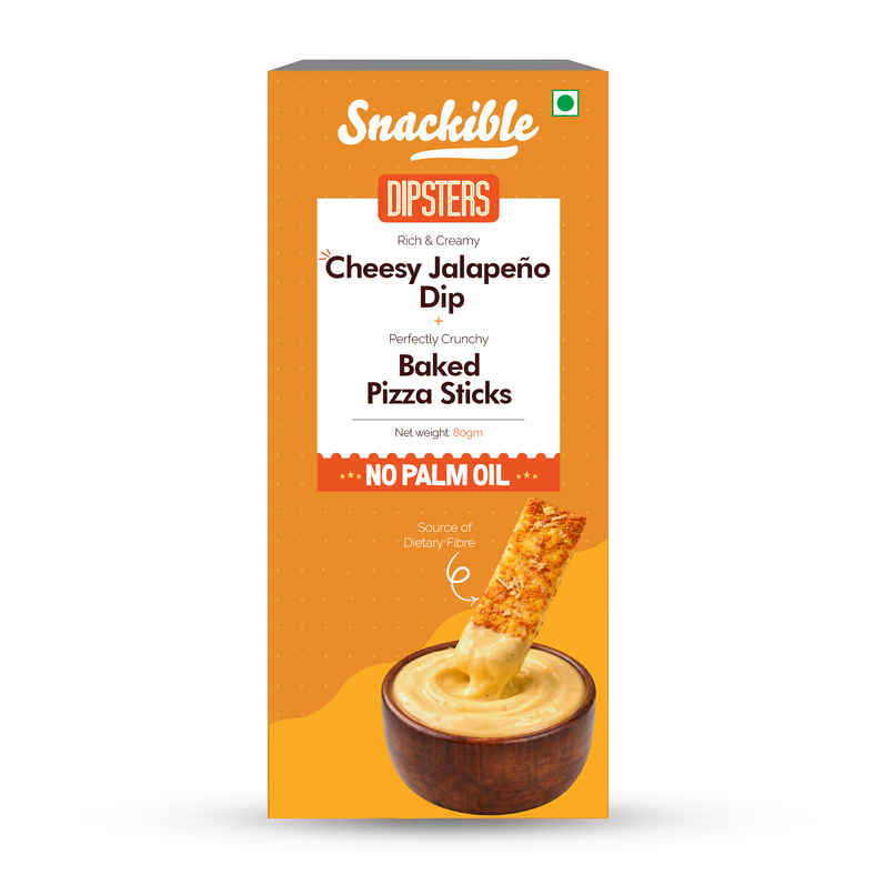 Snackible Baked Pizza Sticks with a Cheesy Jalapeno Dip | No Maida