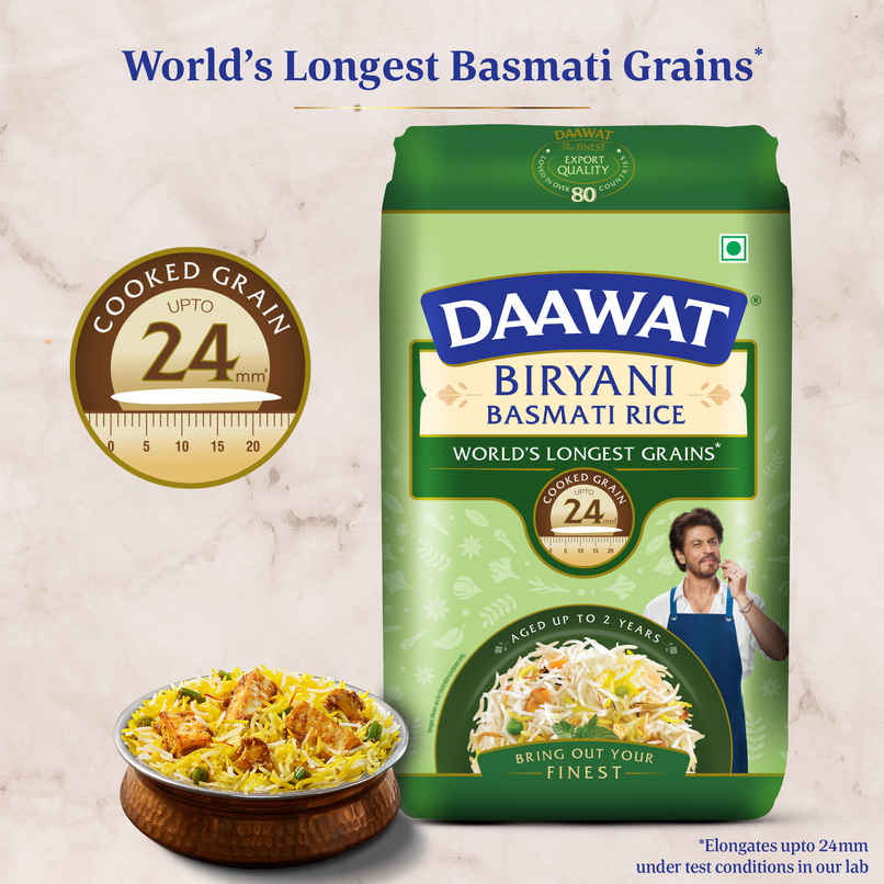 Daawat Biryani Pure Basmati Rice | Extra Long Grain Daawat Biryani Pure Basmati Rice | Extra Long Grain
