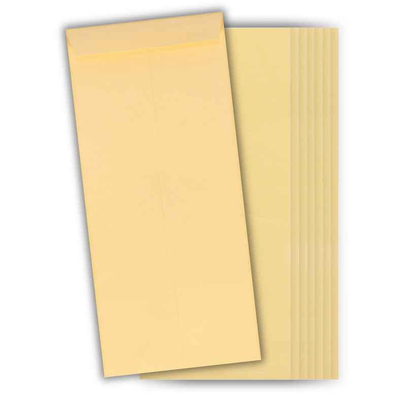 Saya Count of 50 Yellow Laminated Envelopes - 11 x 5 in Strong Pasting for Secure Document Storage