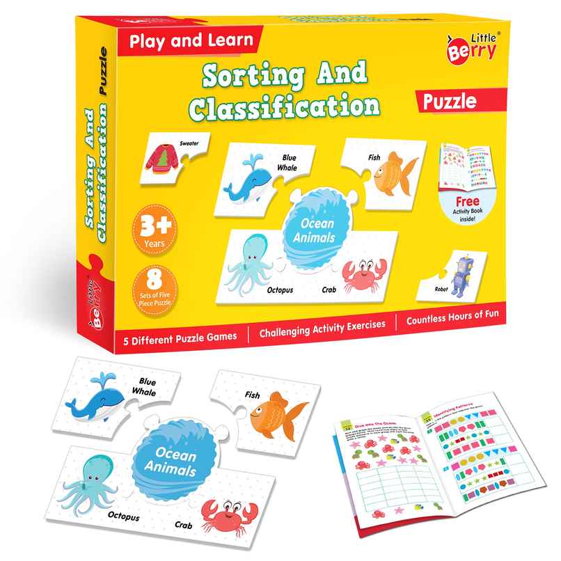 Little Berry Sorting & Classification Puzzle For Kids: Play & Learn Puzzle Activity Book - Lb38