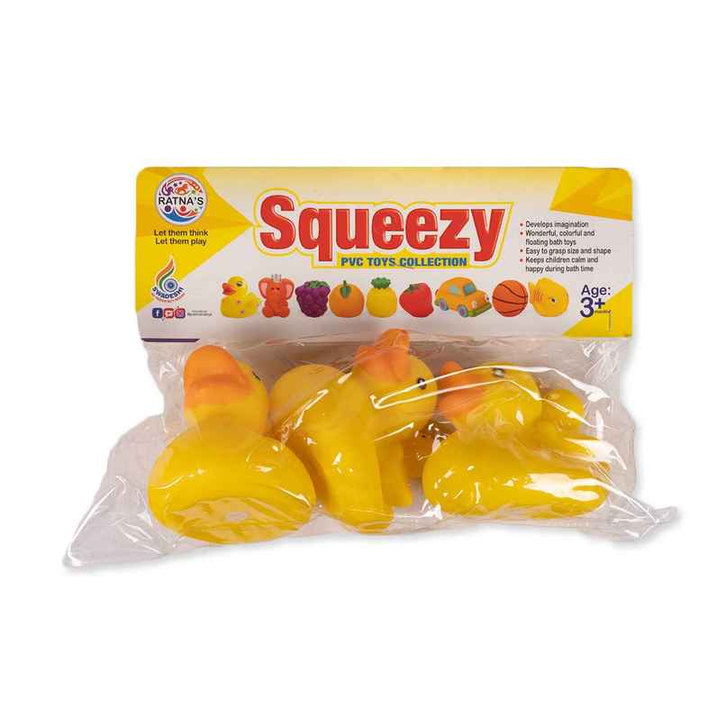 Ratna's Squeezy Duck 3 Pcs | Assorted