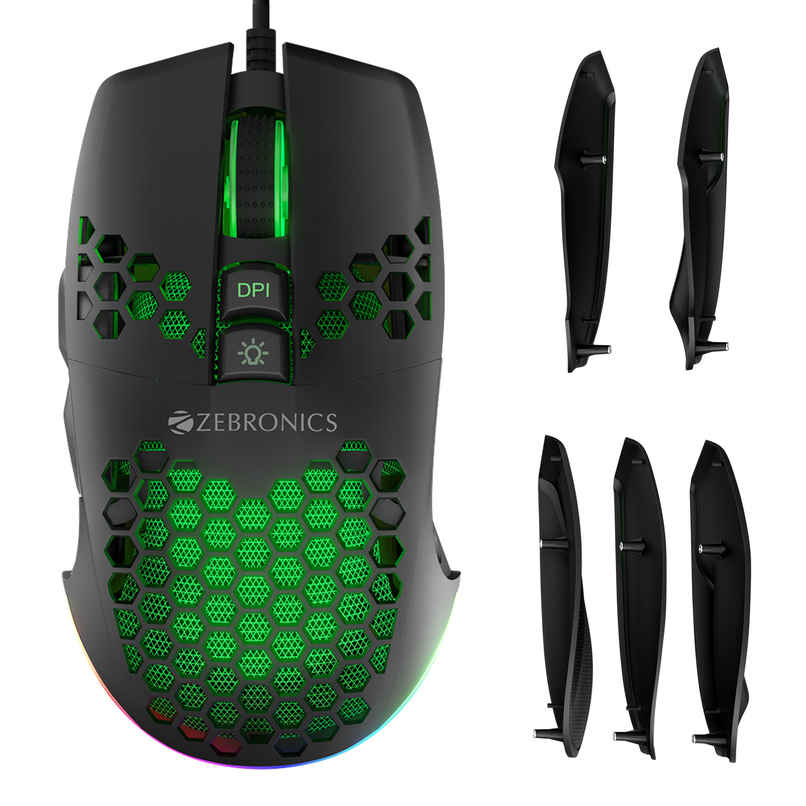 Zebronics Crosshair Premium Gaming Rgb Usb Mouse With Up To 7200 Dpi, Included Custom Magnetic Zebronics Crosshair Premium Gaming Rgb Usb Mouse With Up To 7200 Dpi, Included Custom Magnetic