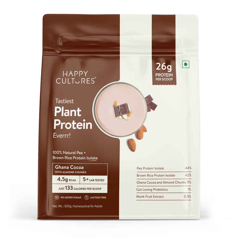 Happy Cultures Plant Protein | Chocolate - Real Ghana Cocoa | 26G Protein| Pea & Brown Rice Protein Happy Cultures Plant Protein | Chocolate - Real Ghana Cocoa | 26G Protein| Pea & Brown Rice Protein