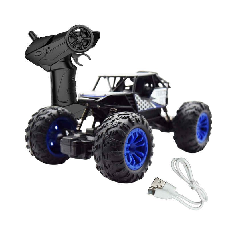 SEEDO Remote Control Car 1:18 , 2.4 GHz, Type-C Rechargeable, Fast Speed Rock Crawler | Blue