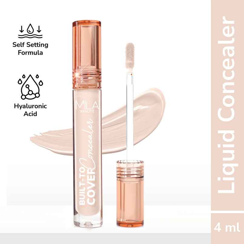 Mila Beaute Build to Cover Matte Liquid Concealer - Full Coverage, Waterproof | 102 Classic Ivory