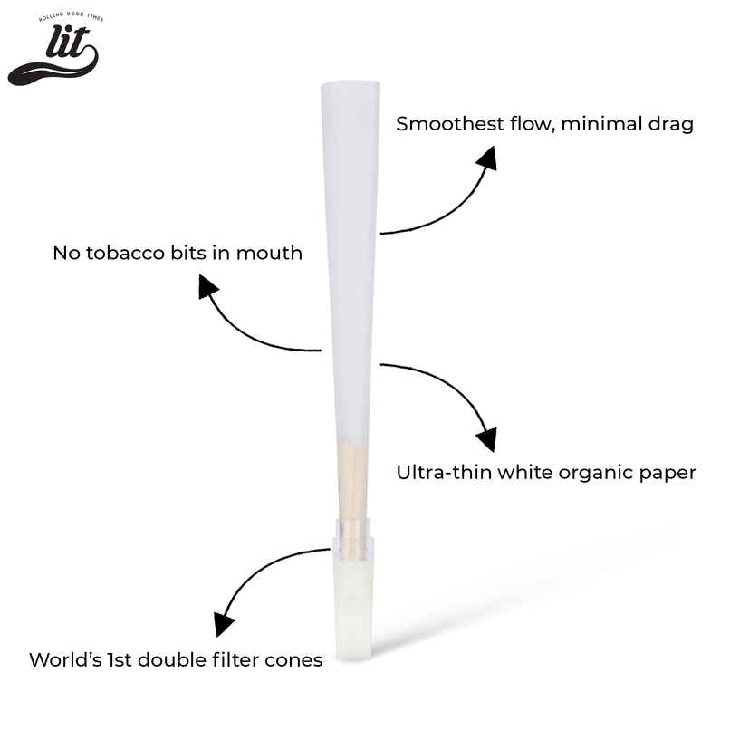 LIT Pure Flow Brown Pre Rolled Cone With Ceremic Filter
