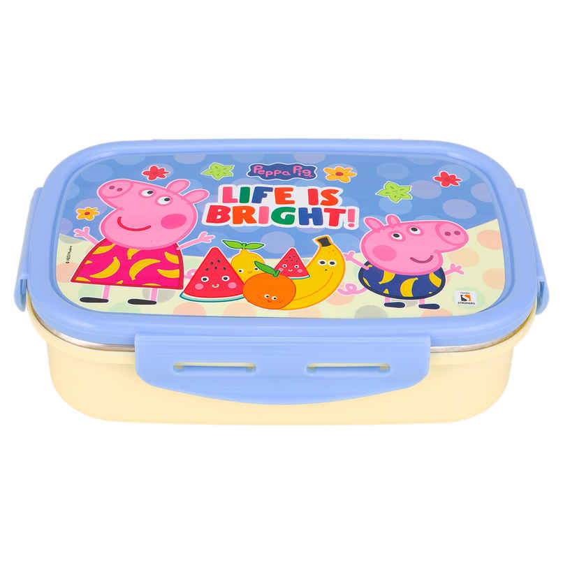 Striders Peppa Pig Single Compartment Lunch Box With Cutlerys Multicolor | 310 ml