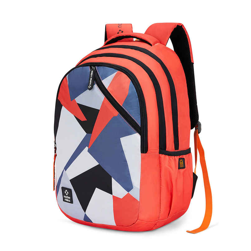 Nasher Miles Modern Polyester Laptop Backpack with Raincover & Front Organiser | Red - 45 L