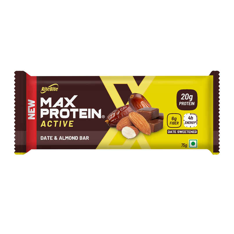 RiteBite Max Protein 20g Protein Bar Date & Almond RiteBite Max Protein 20g Protein Bar Date & Almond