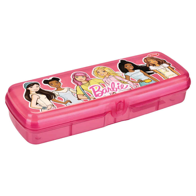 PRATAP Go School Junior Pencil Box with 2 Compartment Pink Barbie