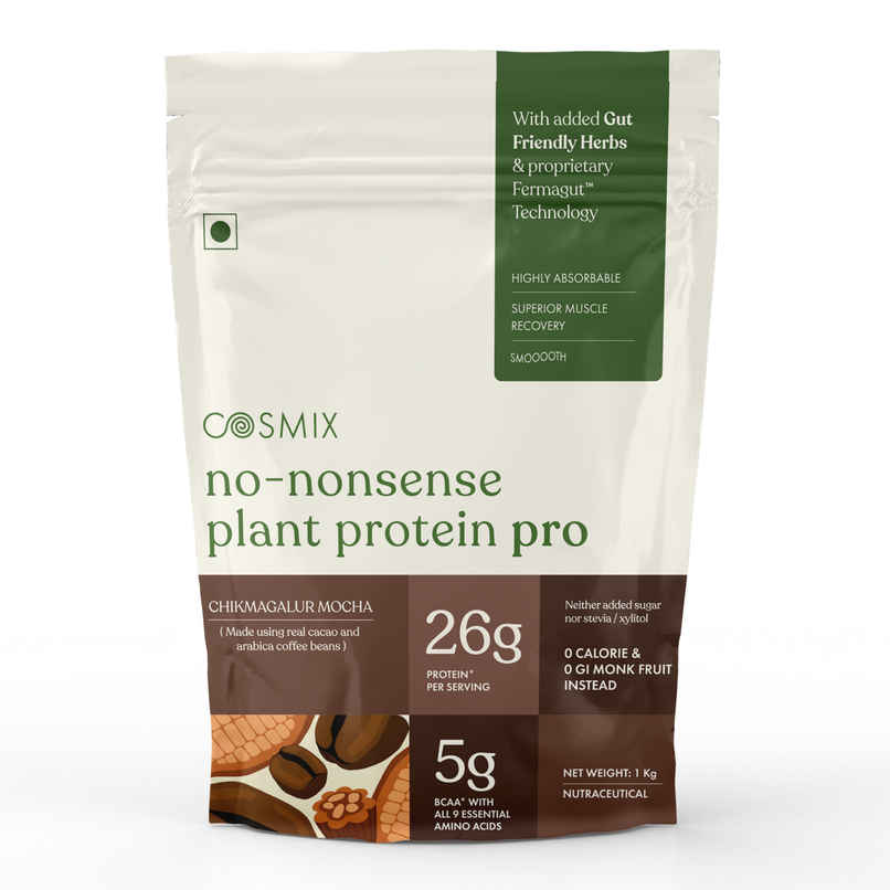 Cosmix No-Nonsense PRO Plant Protein Chikmagalur Mocha, 26g Protein