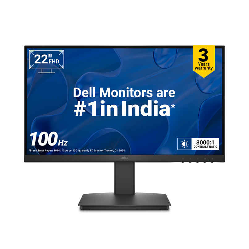 Dell 21.5"/54.6cm 100Hz FHD VA display with eye comfort and HDMI/DP/VGA Ultra-Thin bezels Monitor Dell 21.5"/54.6cm 100Hz FHD VA display with eye comfort and HDMI/DP/VGA Ultra-Thin bezels Monitor