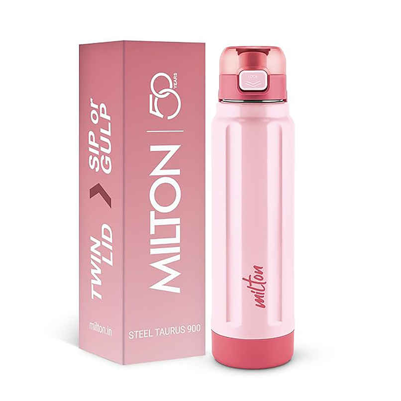 Milton Taurus Steel Insulated Bottle | 665 ml | Light Pink | PU Insulated Milton Taurus Steel Insulated Bottle | 665 ml | Light Pink | PU Insulated
