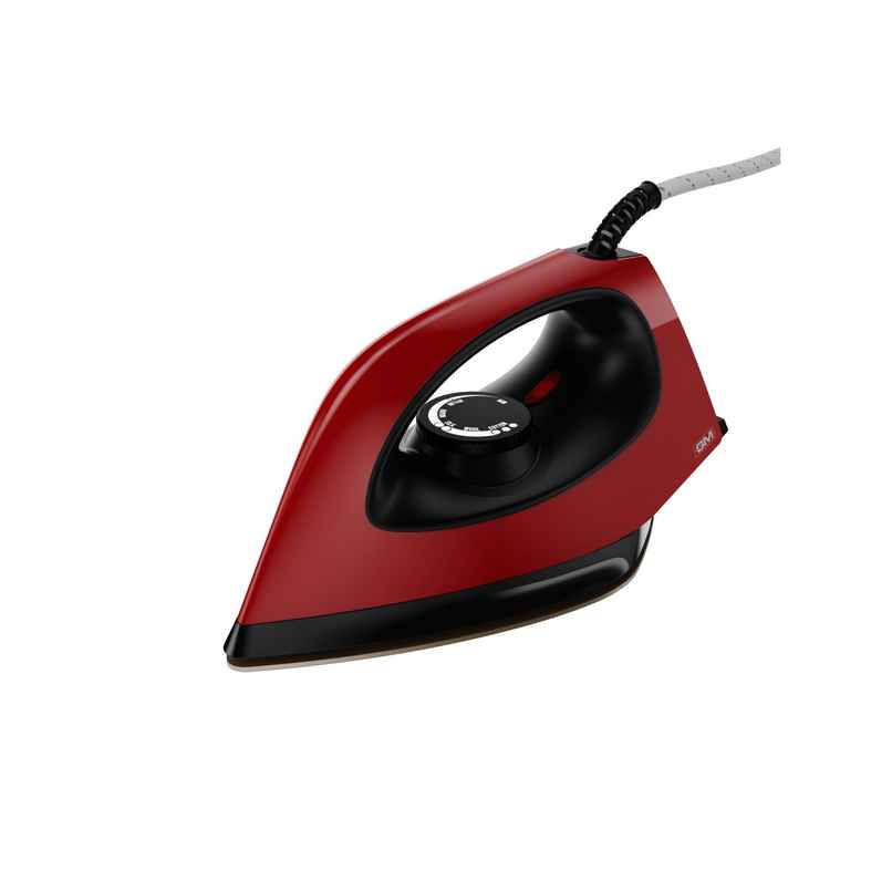 Gm Orca 1100W Efficient Dry Iron For Wrinkle | Variable Temperature Settings,Red