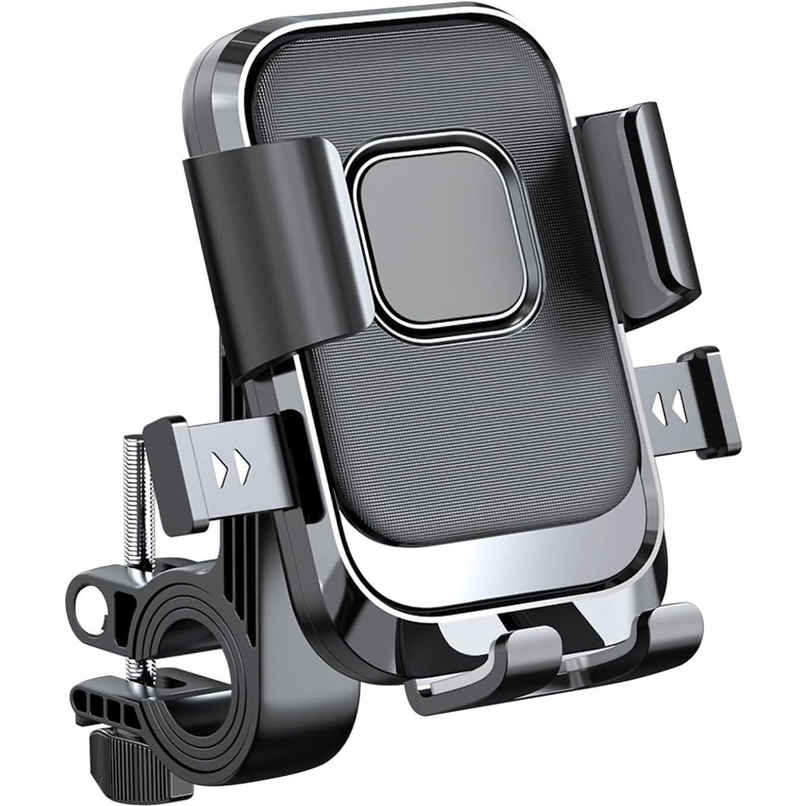 Artistque Mobile Phone Holder Mount for Bike Motorcycle Scooter Bicycle | Black Artistque Mobile Phone Holder Mount for Bike Motorcycle Scooter Bicycle | Black