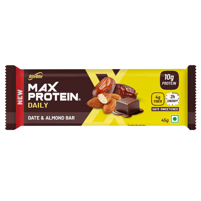 RiteBite Max Protein 10g Protein Bar Date & Almond