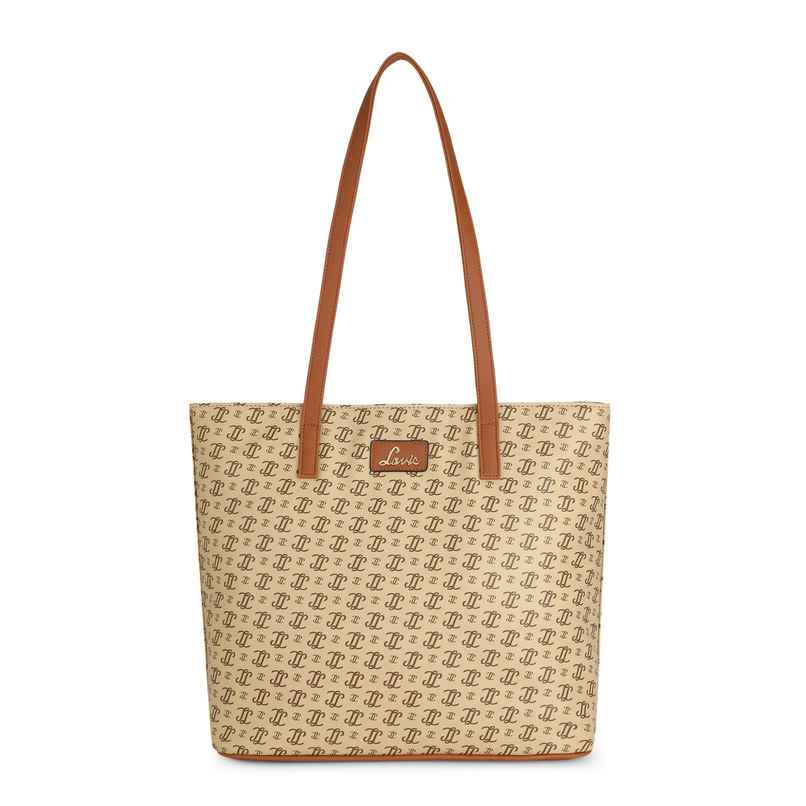 Lavie Women's Palmer Monogram Ll Tote Handbag | Ladies Purse | Shoulder Bag | Large | Taupe