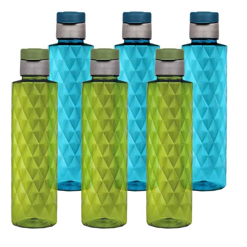 Flair Forever Pet Bottle With Fliptop Cap | Blue & Green | 1 L