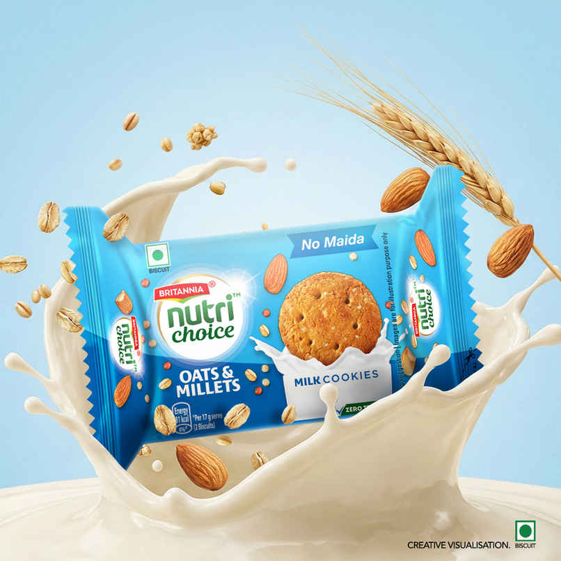 Britannia Nutrichoice Almond And Oats Milk Biscuits | Maida-Free And Trans Fat-Free