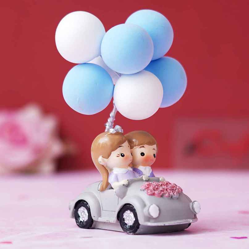 eCraftIndia Romantic Couple Statue with Balloon on a Car Decorative Showpiece eCraftIndia Romantic Couple Statue with Balloon on a Car Decorative Showpiece