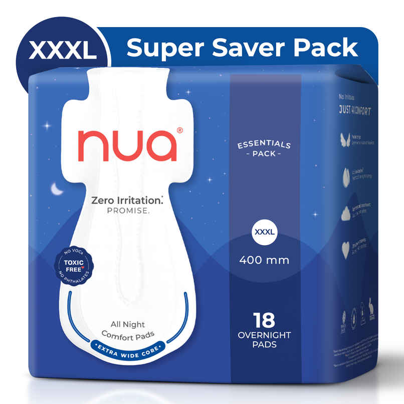 Nua All Night Comfort Sanitary Pads | Super Saver Pack