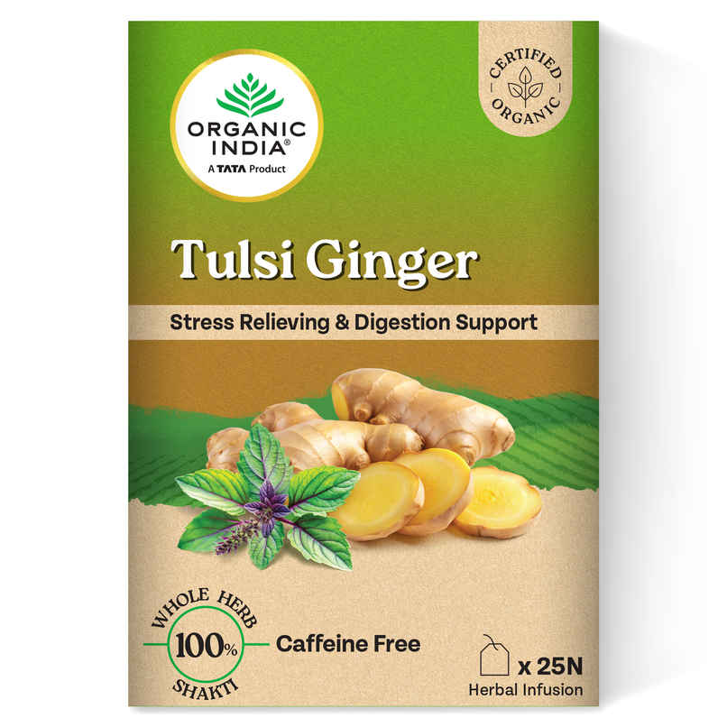 Organic India Tulsi Ginger Herbal Infusion Bags Organic India Tulsi Ginger Herbal Infusion Bags