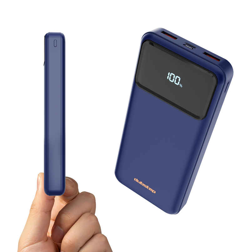 Dubstep Powerblitz X4 22.5W 20000 mAh Fast Charging Power Bank with Type C & Dual USB A Port Blue