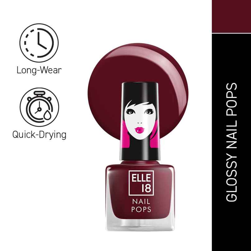 Elle 18 Nail Pops Nail Colour | Chip Resistant | Quick Drying | Glossy Finish | Shade 127