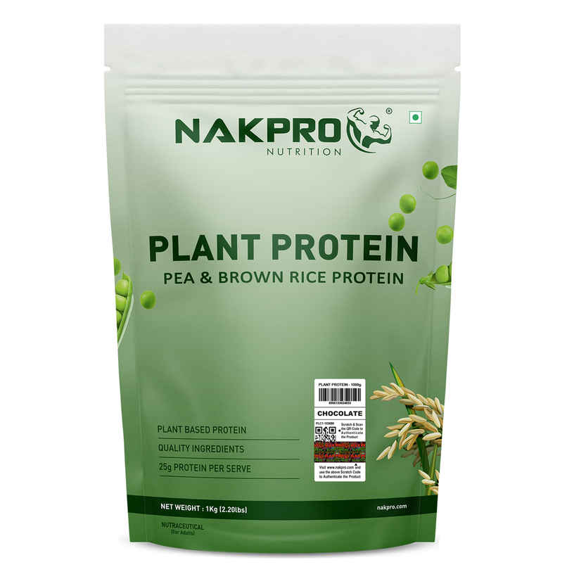 Nakpro Vegan Plant Protein Powder (Pea Protein & Brown Rice Protein) Chocolate -
