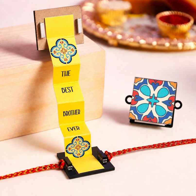 Secret Message Rakhi | Unique Find Greeting Card | Pack of 1 | Oye Happy
