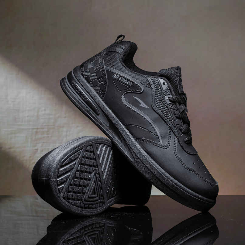 Asian Men's Lace up Sneakers | DEFENDER-02 | Black | UK 8 Asian Men's Lace up Sneakers | DEFENDER-02 | Black | UK 8