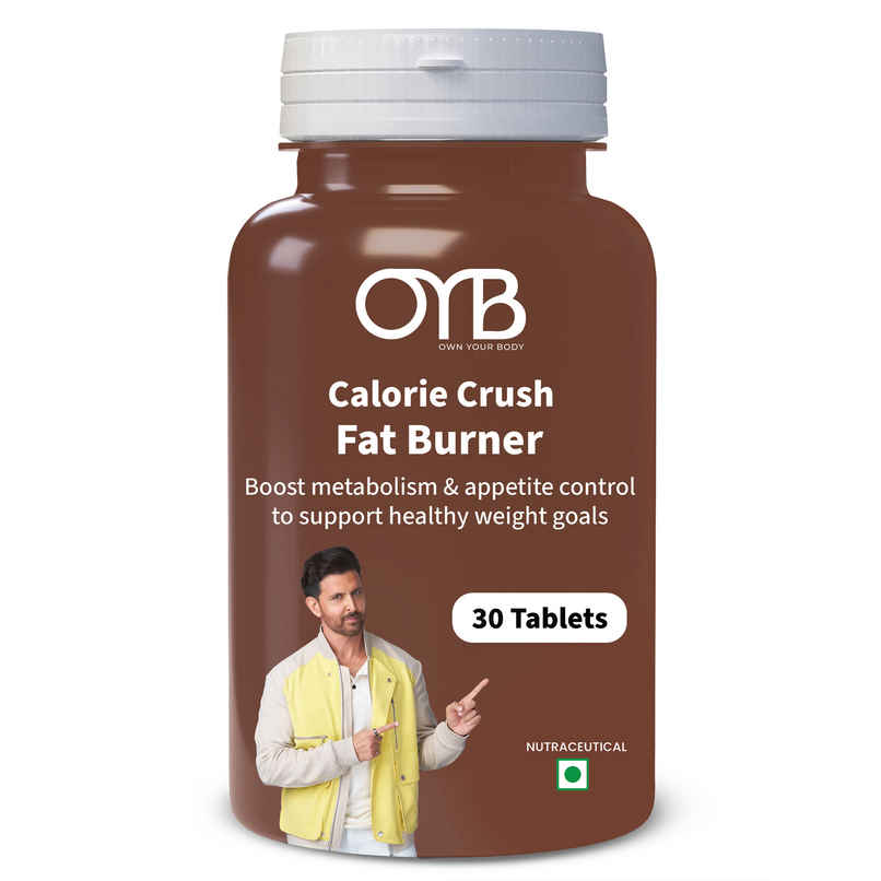 OYB Fat Burner with Garcinia, Green Tea & ACV | 30 Tablets | OYB Calorie Crush OYB Fat Burner with Garcinia, Green Tea & ACV | 30 Tablets | OYB Calorie Crush